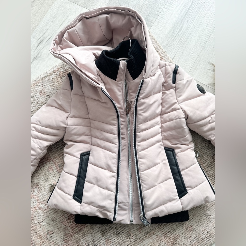 Point Zero Winter Hooded Jacket- Removable Fur- Blush - Size 5 - Picture 2 of 16